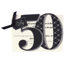 The Big 50 Die-cut Invitations