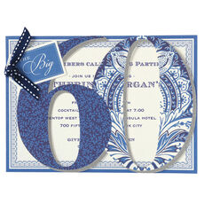 The Big 60 Die-cut Invitations