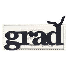 Grad Glittered Die-cut Invitations