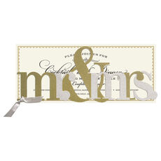 Mr & Mrs Glittered Die-cut Invitations