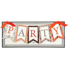 Halloween Party Banner Diecut Invitations