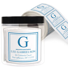 Gabrielson Square Address Labels in a Jar