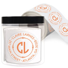 Initial Duo Round Address Labels in a Jar