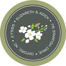 Enchanted Floral Round Address Labels