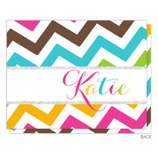 Colorful Chevron Folded Note Cards