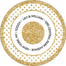 Golden Round Address Labels
