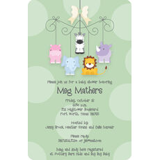 Sweet Animal Mobile Shower Invitations