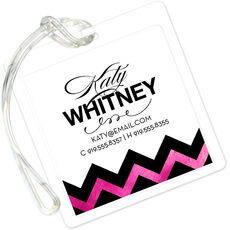 Pink Sophisticated Posh Luggage Tags