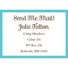 Aqua Party Dots Contact Cards