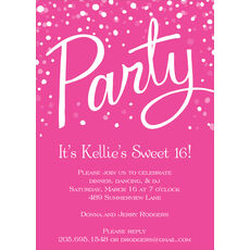 Hot Pink Party Invitations