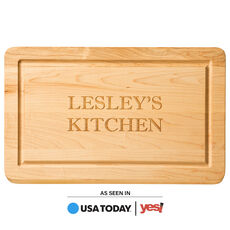 Maple 16 inch Rectangle Your Text Cutting Board