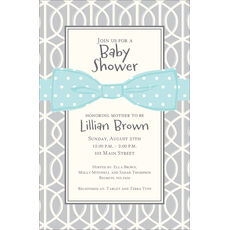 Blue Bow Invitations