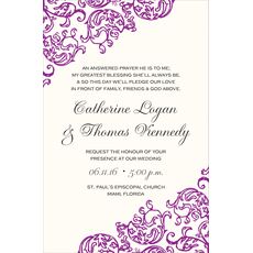 Rococo Violet Invitations