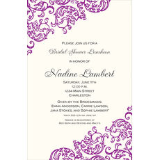 Rococo Violet Invitations