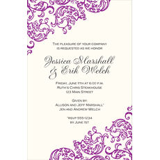 Rococo Violet Invitations