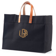 Personalized Black Shopper Tote
