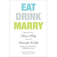 Eat Drink Marry Invitations