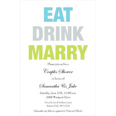 Eat Drink Marry Invitations