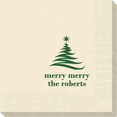 Artistic Christmas Tree Napkins