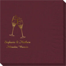 Champagne Crystal Toast Napkins