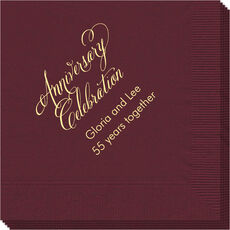 Elegant Anniversary Celebration Napkins