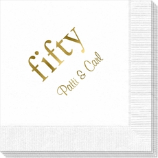 Big Number Fifty Napkins