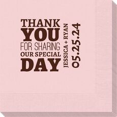Sharing Our Special Day Napkins