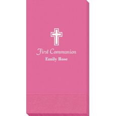 Outlined Cross Guest Towels