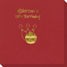 Bowling Ball & Pins Napkins