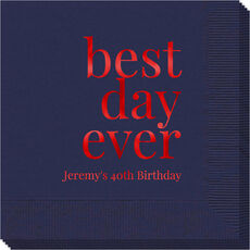 Best Day Ever Big Word Napkins
