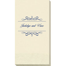 Royal Flourish Framed Names Guest Towels