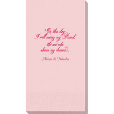 Elegant Marry My Friend Guest Towels