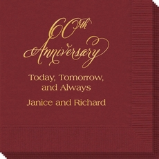 Elegant 60th Anniversary Napkins