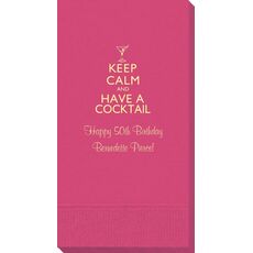Keep Calm and Have a Cocktail Guest Towels