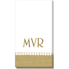 Gold Border Design Your Own Caspari Guest Towels