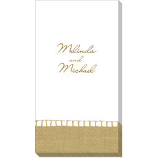 Gold Border Design Your Own Caspari Guest Towels