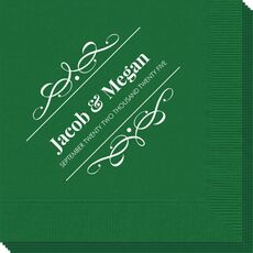 Modern Flourish Framed Napkins