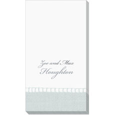 Silver Border Design Your Own Caspari Guest Towels