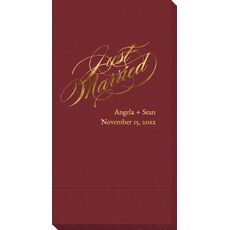 Romantic Just Married Guest Towels