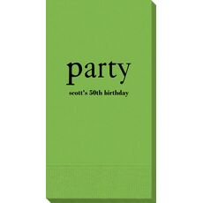 Big Word Party Guest Towels