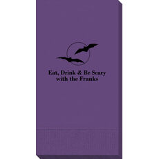 Full Moon with Bats Guest Towels