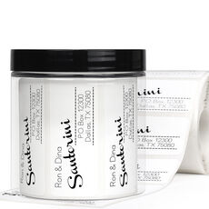 Santorini Rectangle Address Labels in a Jar