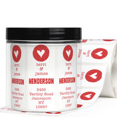 Heart of Mine Vertical Address Labels in a Jar