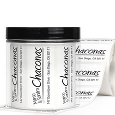 Stylized Name Rectangle Address Labels in a Jar