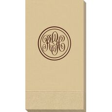 Double Circle Monogram Guest Towels