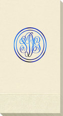 Double Circle Monogram Guest Towels