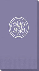 Double Circle Monogram Guest Towels
