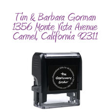 Carmel Rectangular Address Self-Inking Stamp