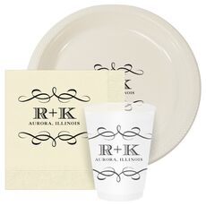 Courtyard Scroll with Initials