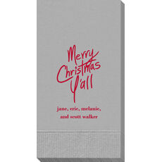 Fun Merry Christmas Y'all Guest Towels